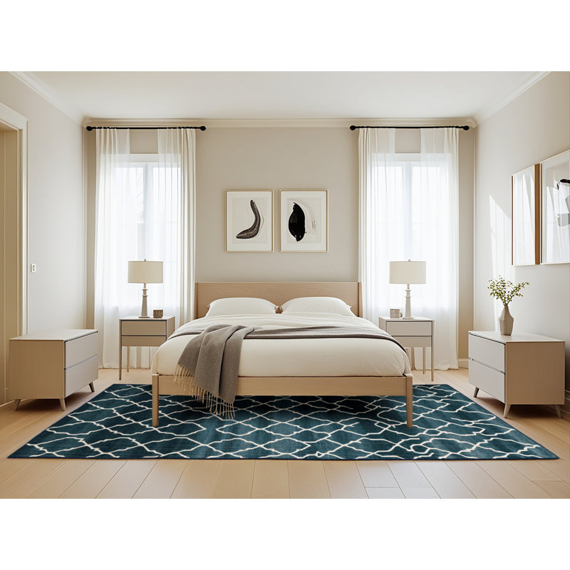 Tapis gris en treillis lavable à la machine, Rectangle de 5 pi x 8 pi
