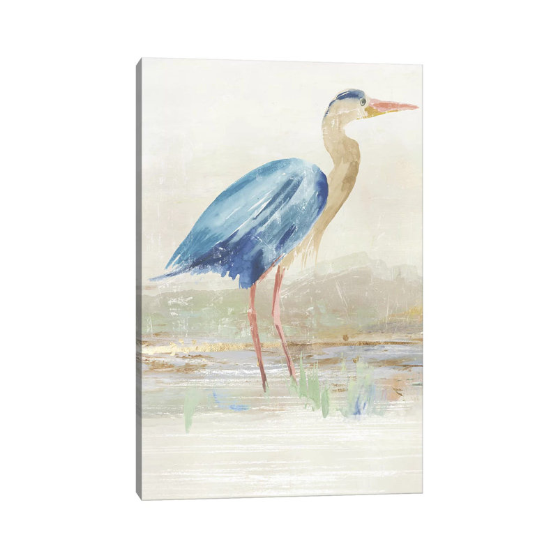 Heron In Lake by Aimee Wilson - Wrapped Canvas Gallery-Wrapped Canvas Giclée, 101.6 cm H x 66.04 cm W x 1.91 cm D