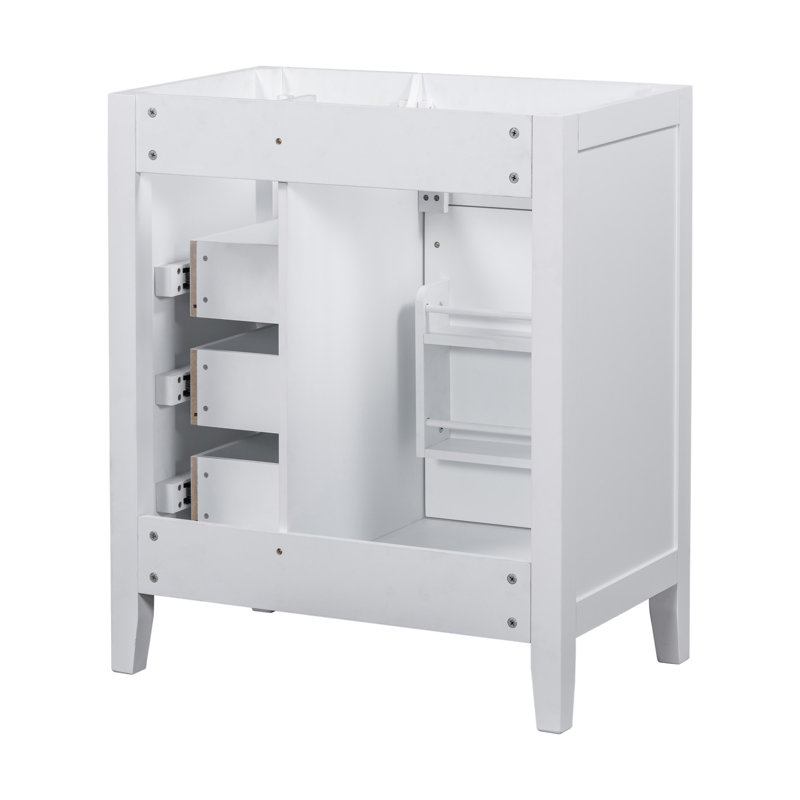 Meuble-lavabo 30 po sans lavabo, Noir, Blanc