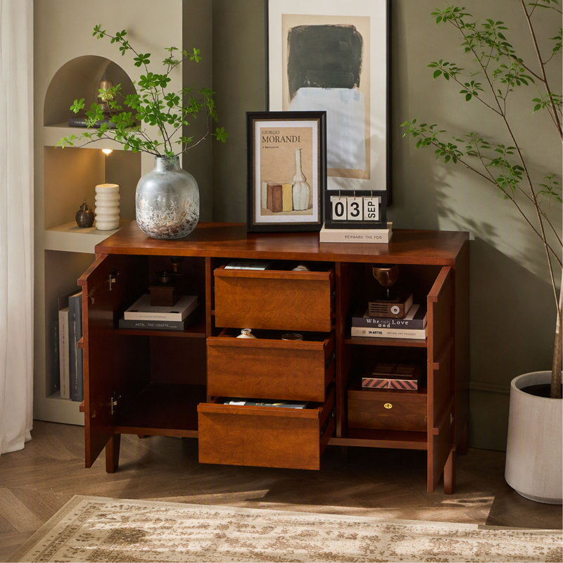 Buffet 47,3 "Mid Century, Brun
