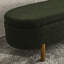 Banc de rangement ovale, pieds en bois d'hévéa-1697349376