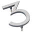 10 in. Flat Floating Mount House Number-2000483811-1999378276