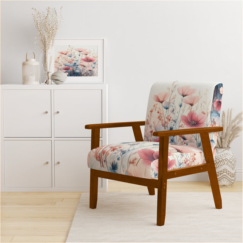 Chaise rembourrée Wildflowers Harmony II, Brown Square Arms