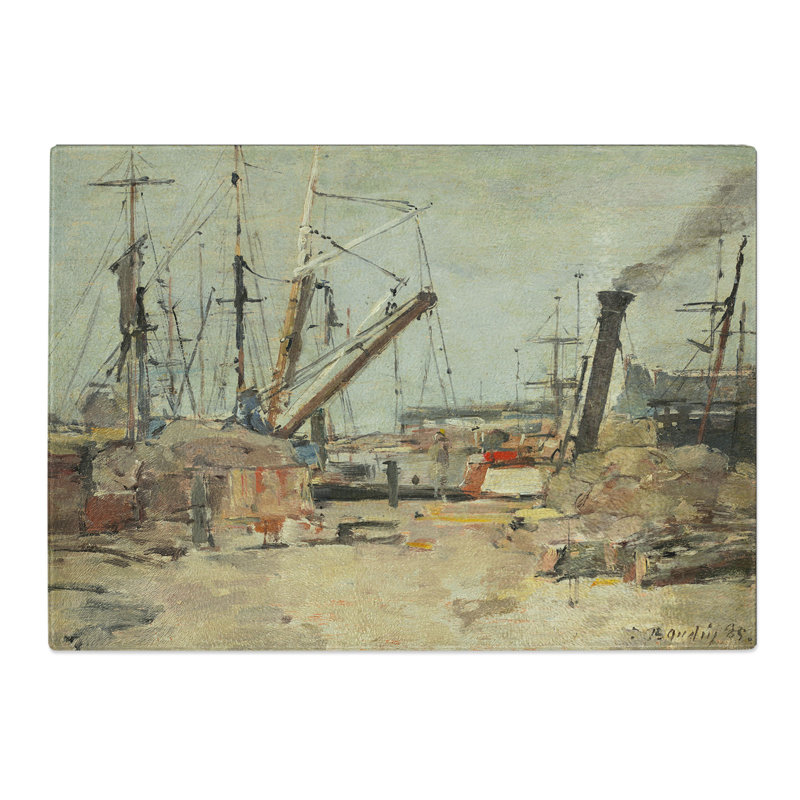 The Trawlers by Eugene Boudin Chopping Board, 0.4cm H x 28.5cm W x 39cm L