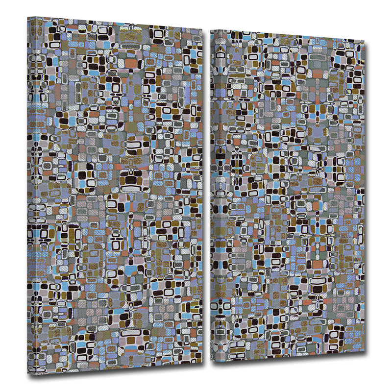 « geometric study ii-b », ensemble de 2 reproductions d’art sur toiles tendues