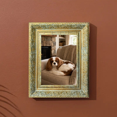 Antique Gold 3 PCS 5" x 7" Versatile Picture Frame with Easy Photo Change