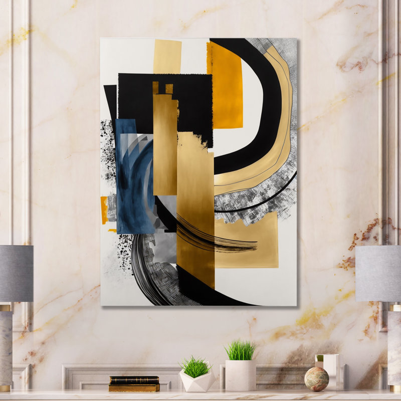 Dou Abstract Wall Decor on Metal, 20" H x 12" W x 1" D