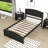 Twin Size Wood Platform Bed with Headboard-1722862183