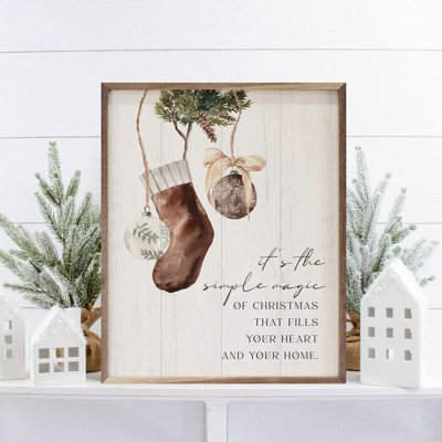 It's The Simple Magic Stocking Ornament Whitewash