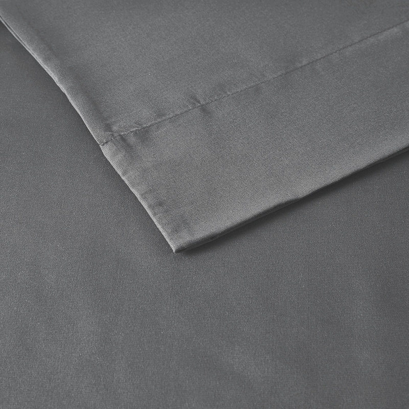 Ensemble de draps Gracie Mills Ruby, Ensemble de draps pour lit simple TG avec 1 taie d, Gris anthracite