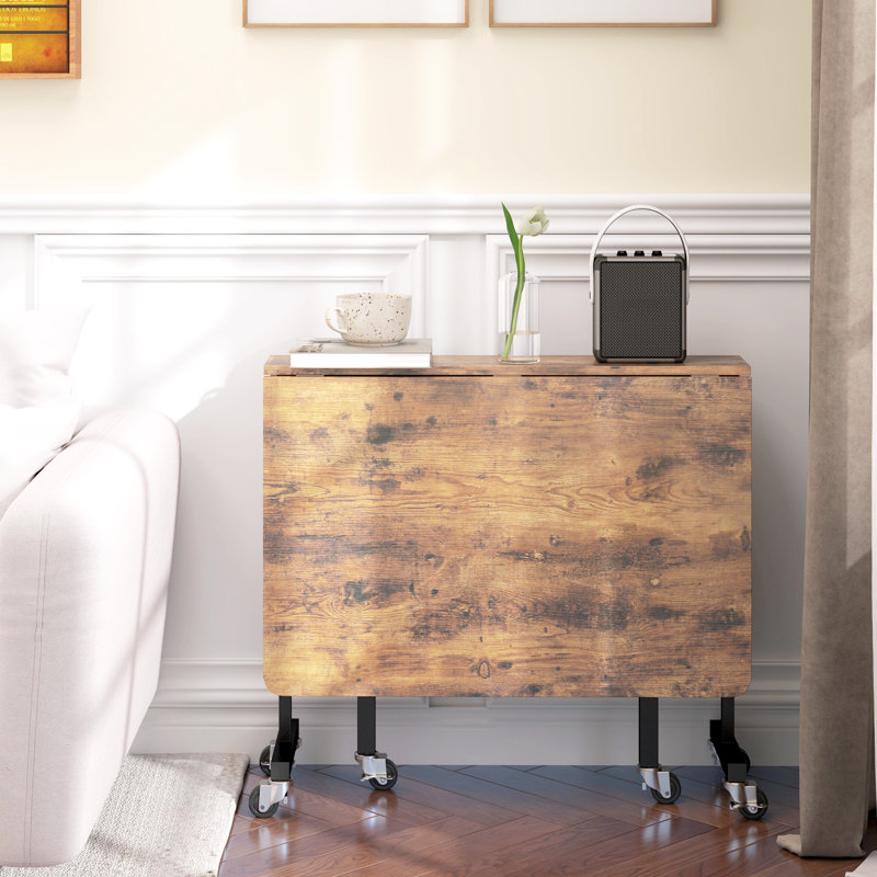 Rectangular Dining Table with Steel Base, Rustic Brown