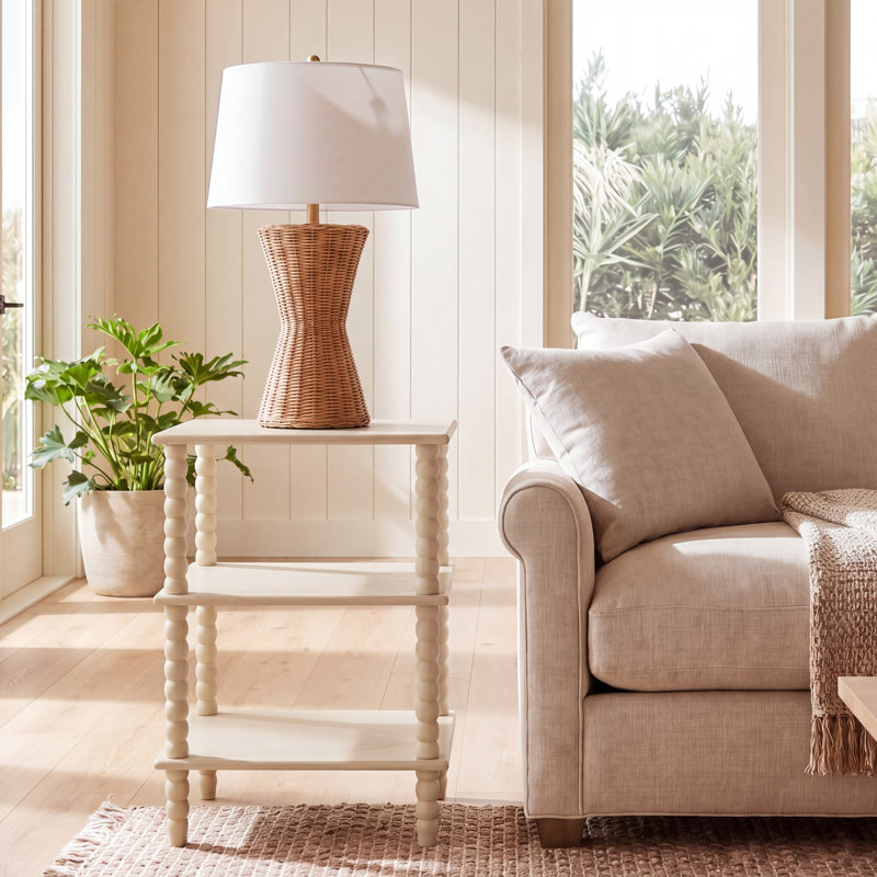 Netta 3 Shelf Accent Table, Sand