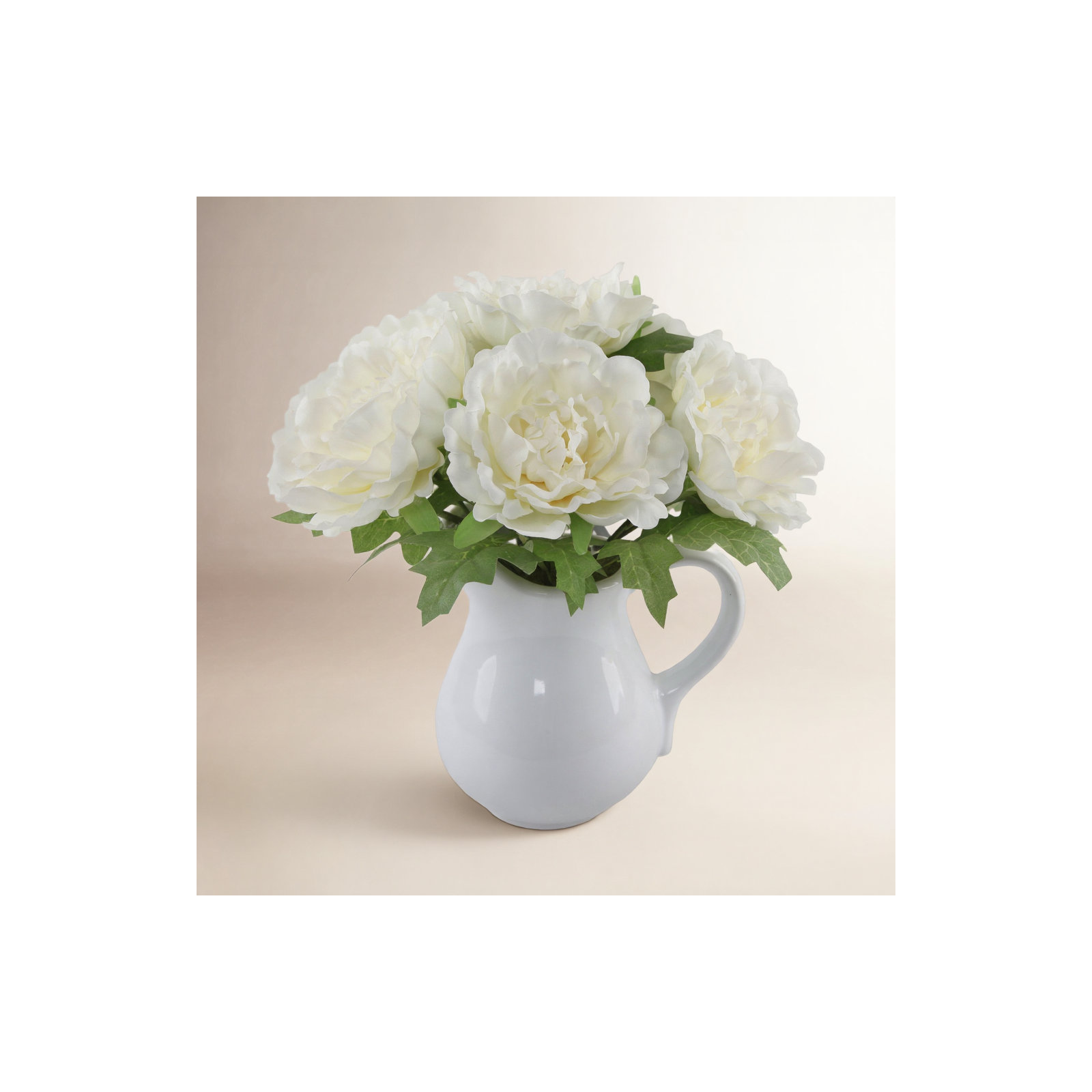 Olveston Peonies Centerpiece in Vase, White