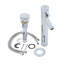 Lavabo d'angle mural rond en verre Talula de 25 po avec porte-serviettes, robinet et bonde.