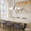 Lustre linéaire moderne Spoutnik à 8 lumières Hepburn-86178555