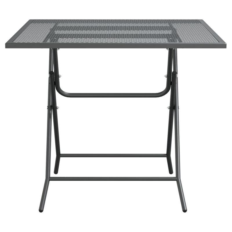 Garden Table Anthracite Expanded Metal Mesh Large Durable Outdoor Dining Table