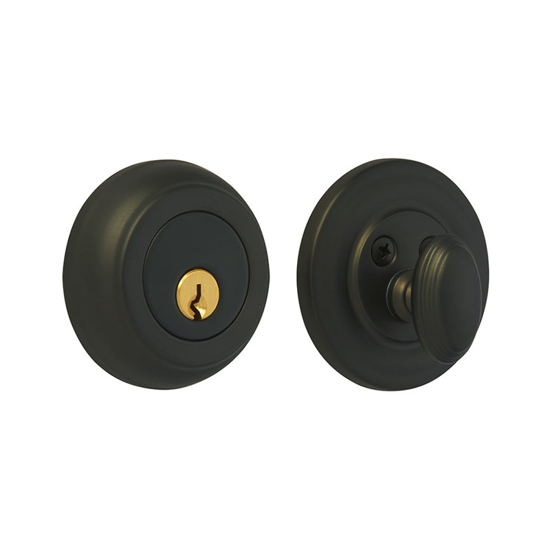 Pêne dormant cylindrique simple à profil bas, Noir mat