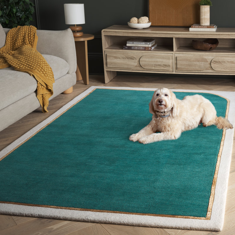 Fifth Avenue Hand Tufted Wool,Viscose Solid Color Indoor Rug, Rectangle 5' x 8'
