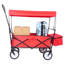 Garden Shopping Beach Cart Folding Wagon  Red