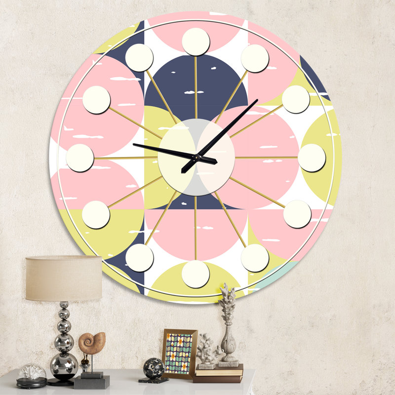 Horloge murale rétro Mid-Century, Moyenne