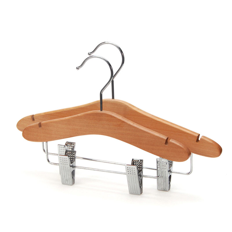 Cintre en bois pour enfants avec pinces Aisuo pour le rangement et l'organisation des vêtements pour bébés et enfants