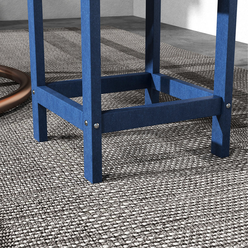 Table de terrasse 15 po - Extrémité extérieure carrée bleue pour porche, piscine, balcon Capacité forte de 110 lb