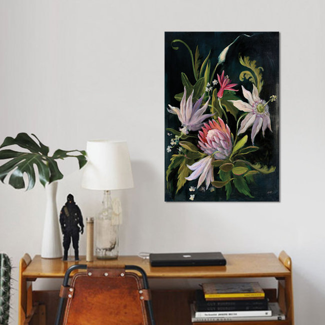 « fleur show i », reproduction d’impression sur toile tendue, H 12 po x l 8 po x P 0,75 po, Toile tendue, Pas de tapis