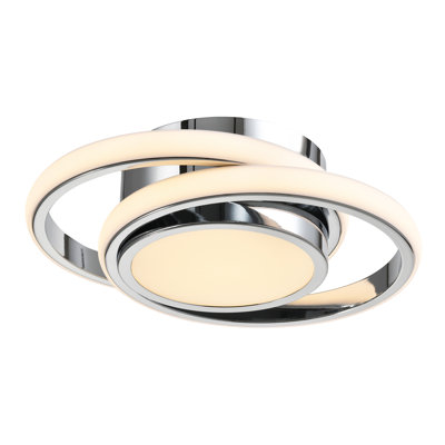 Modern LED Ceiling Light With Rings And Central Downlighter By 