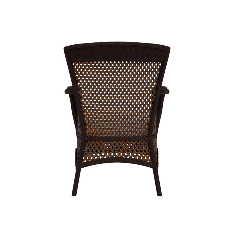 Grand Traverse Outdoor Dining Armchair, Caramel, Canvas Natural Sunbrella® Canvas