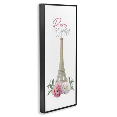 Paris Good Idea Phrase Eiffel Tower Giclee Art by Kim Allen