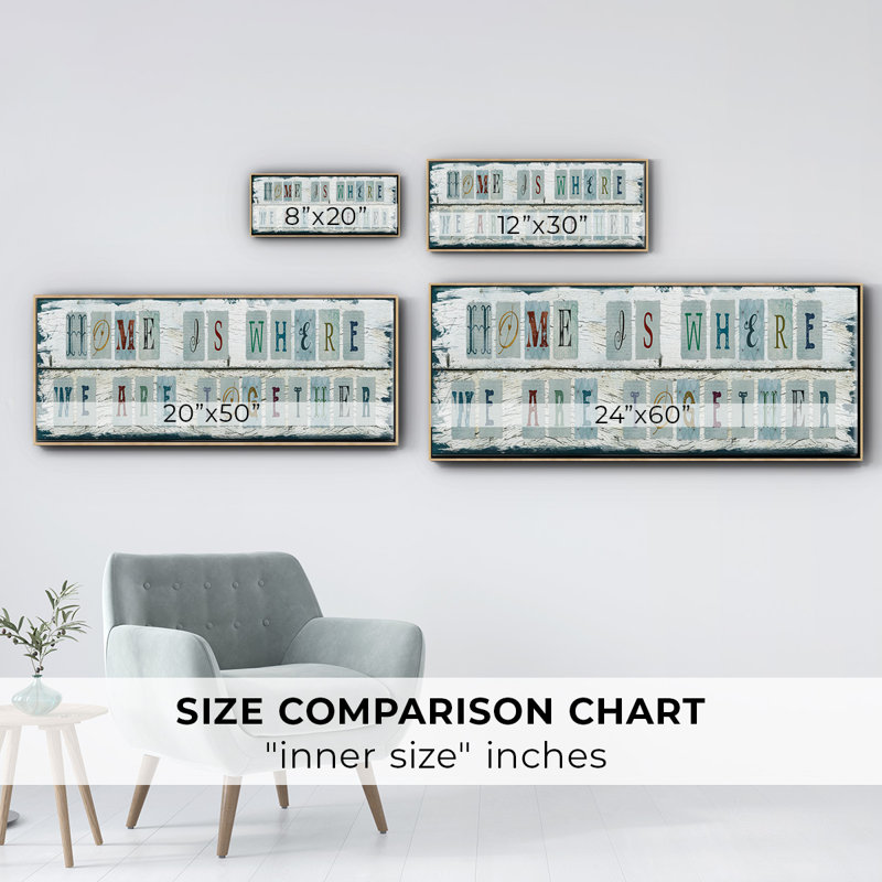 We Are Together- Framed Canvas, 20" H x 50" W