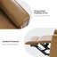 Fauteuil inclinable manuel pivotant en cuir véritable Chikako-70690531
