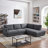 Arieya Upholstered L-Shaped Sectional-90465713-90465716