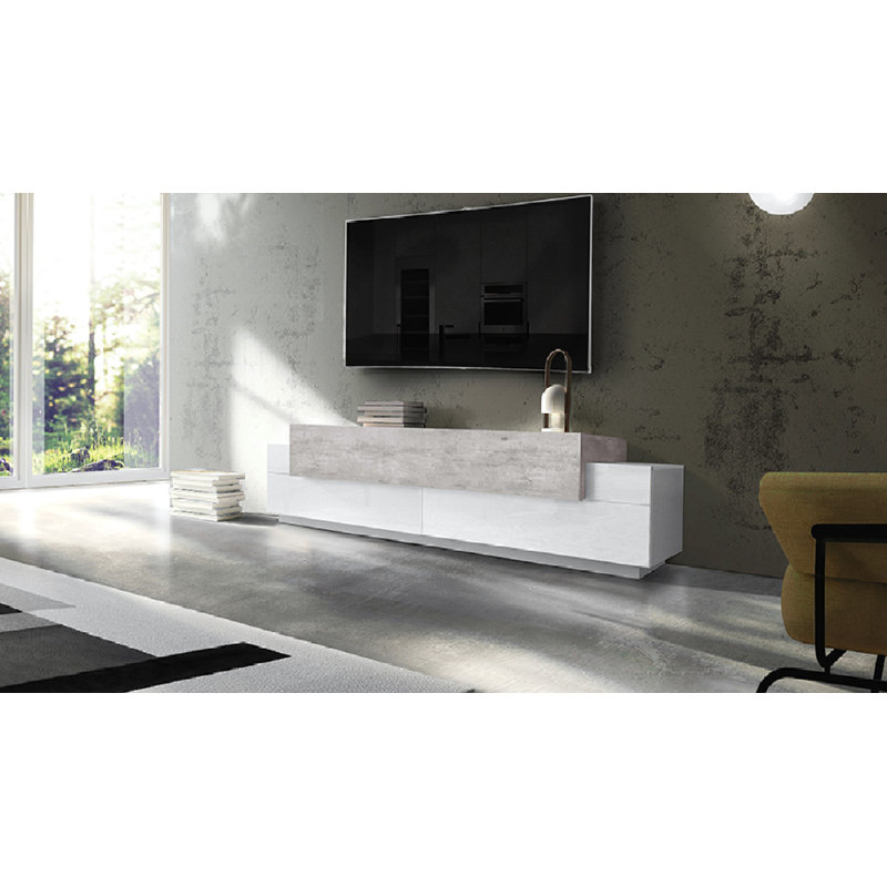 Nostrand TV Stand for TVs up to 78", White/Lavish White