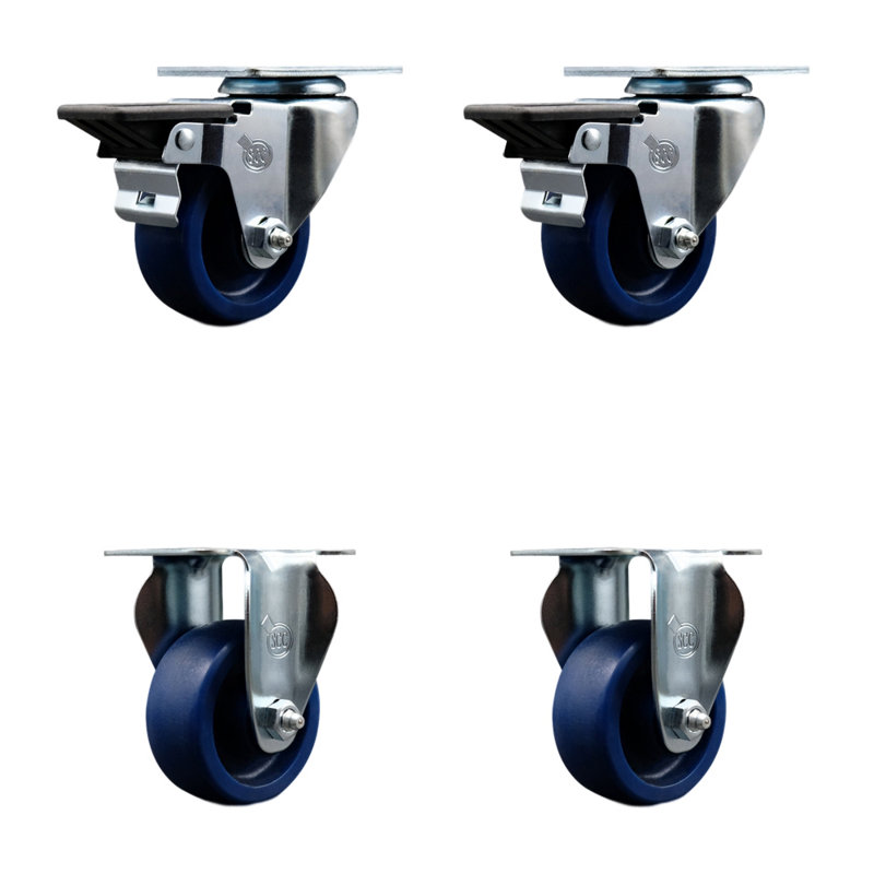 4 Piece Polyurethane Caster Set