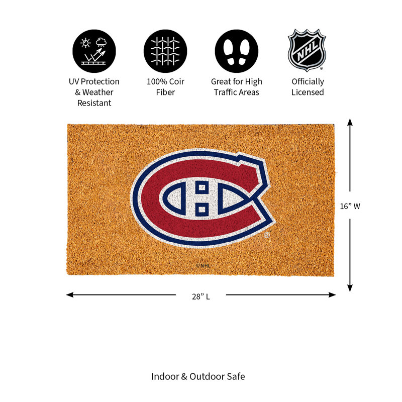 Tapis de coco, 16 po x 28 po, Canadiens de Montréal
