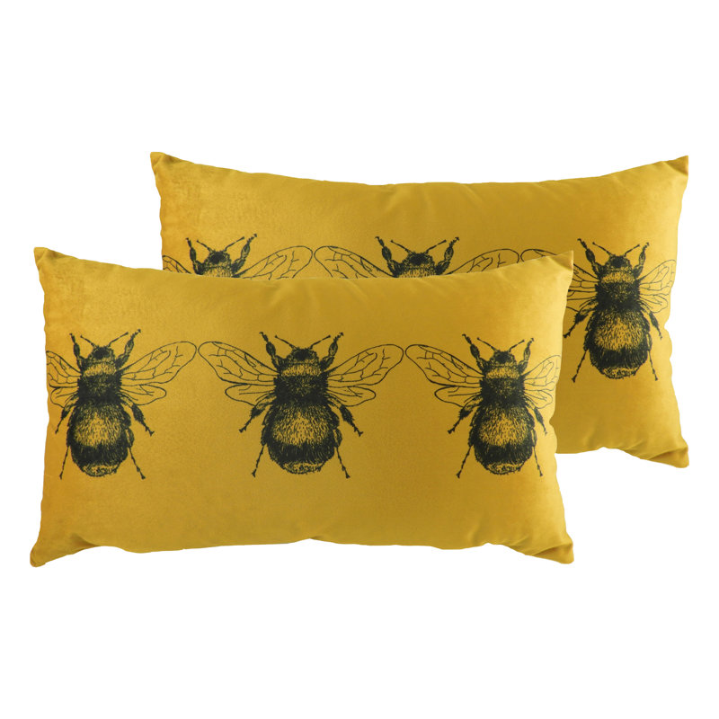 Geometric Rectangular Cushion, Gold
