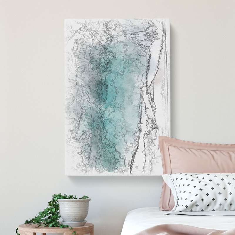 Swanbourne Beach in Australia - Wrapped Canvas Drawing - Wrapped Canvas, 91cm H x 60cm W x 4cm D