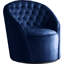 Fauteuil demi-tonneau pivotant en velours Alessio-551895571