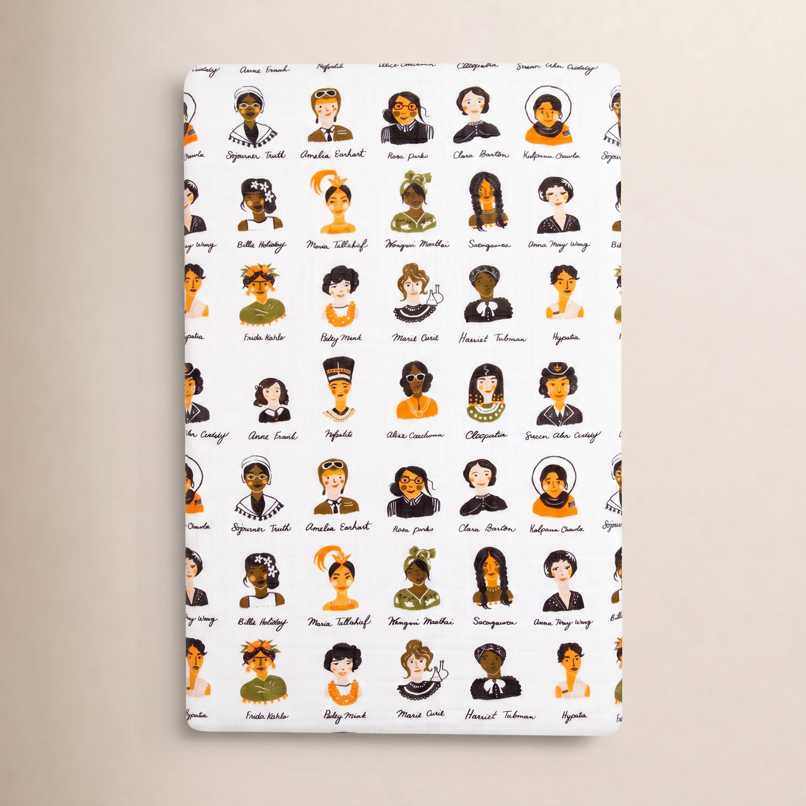 Women in History Bassinet Sheet