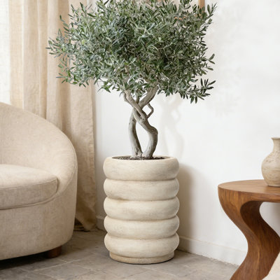 Pot à fleurs moderne 23 po pour décoration d'intérieur ou d'extérieur