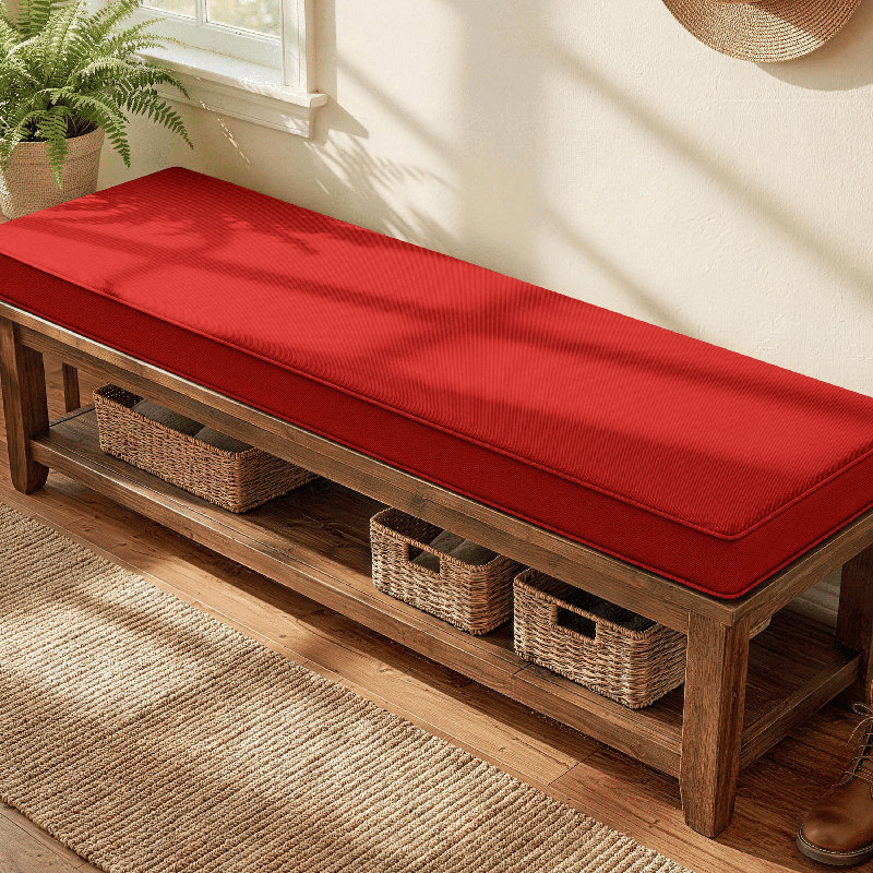 Coussin de banc antidérapant de 3 po d'épaisseur pour une utilisation intérieure et extérieure, l 60 po x P 18 po