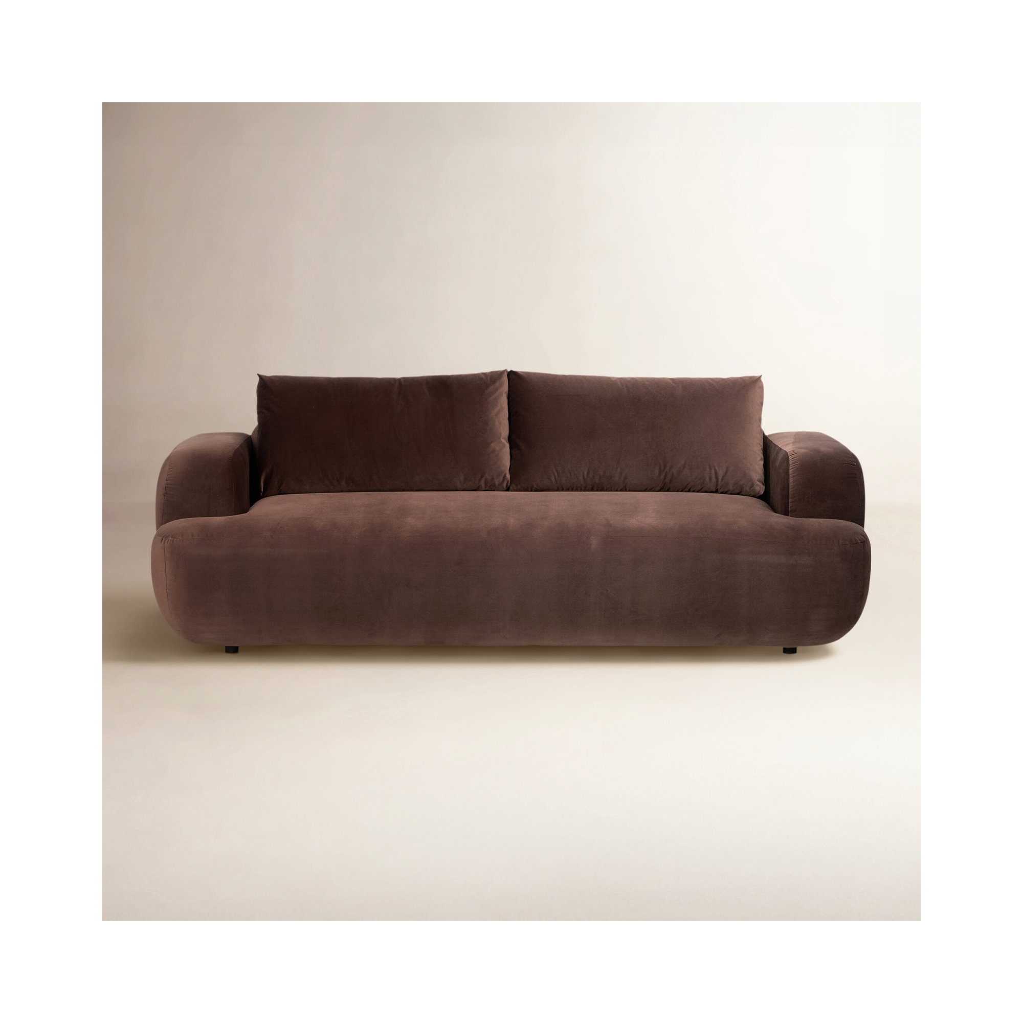 Fontaine 90'' Upholstered Sofa, Surrey Cocoa Cotton Blend