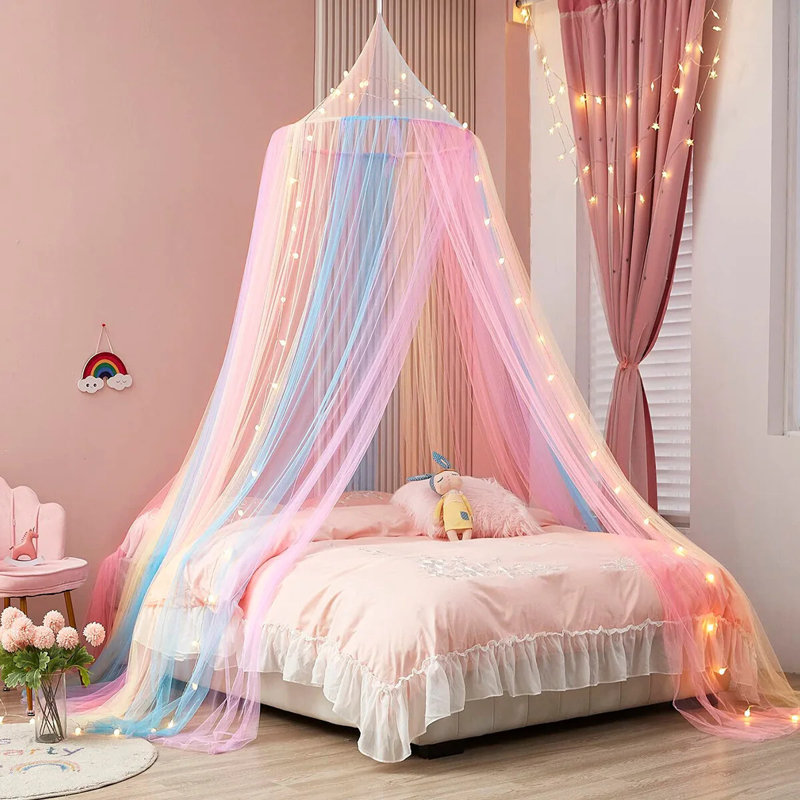  Breathable Juvi Princess Hanging Dome Canopy Tent Curtain Drape