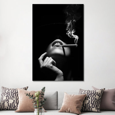 " Woman Smoking A Cigar " by Johan Swanepoel