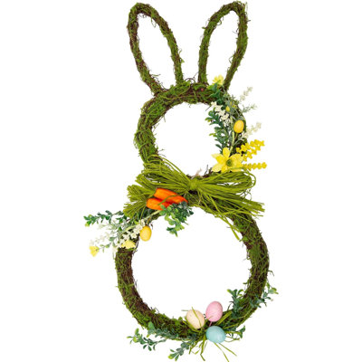 Faux Lighted Rattan 15'' Wreath