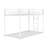Twin Over Twin Metal Low Bunk Bed Mattress Ready Matte White Finish Attached Ladder Full Metal Construction Bedroom Furniture-176983298-176983299