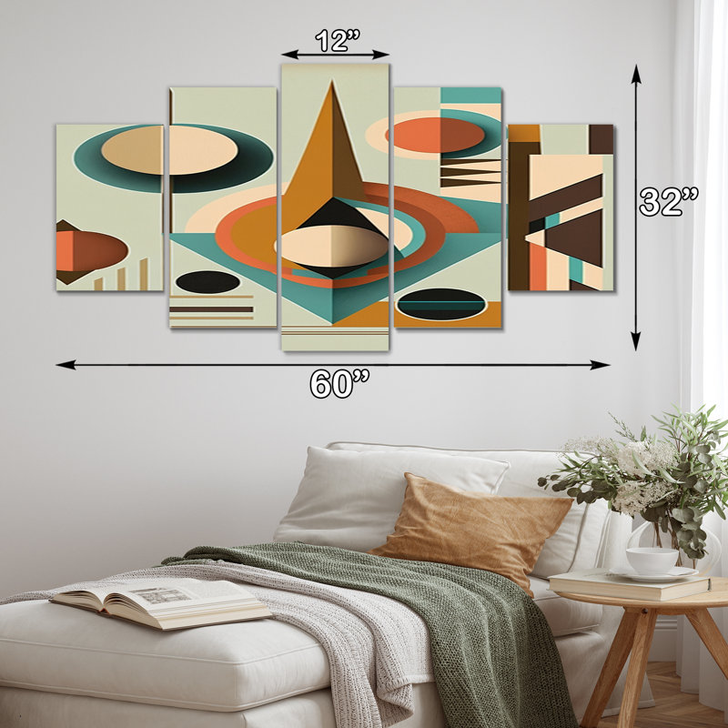 Aydan - impression d'art sur toile de lotus - 5 panneaux