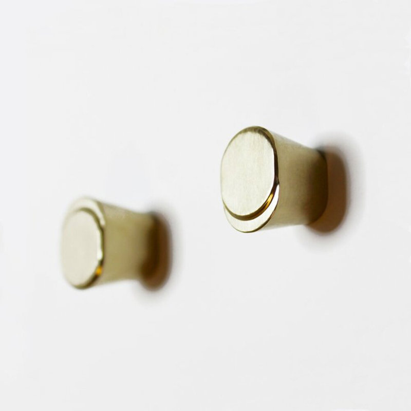 Lunar Eclipse Oval Knob, Polished Brass