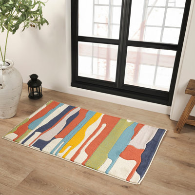Beyanka Abstract Machine Tufted Area Rug